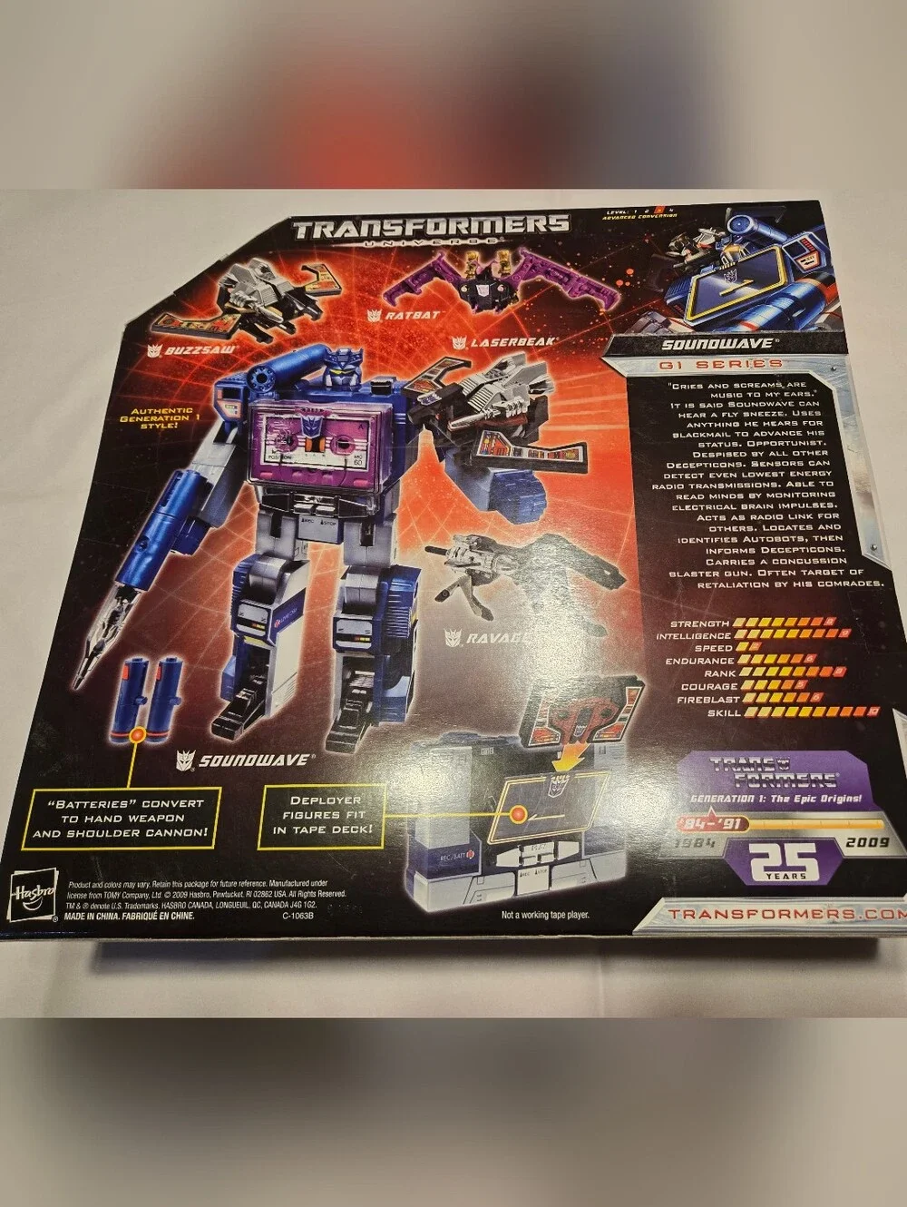 2009 Comic Con Transformers Soundwave - SDCC - Exclusive - NIB